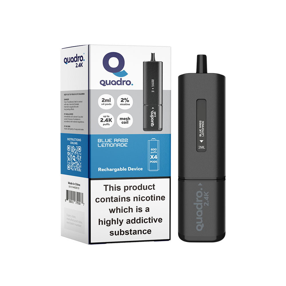 Quadro 2.4K Black Series Device Blue Razz Lemonade 20mg - Single Unit