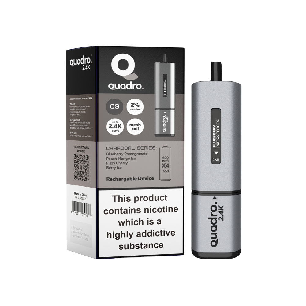 Quadro 2.4K Device Charcoal Series 20mg -Single Unit