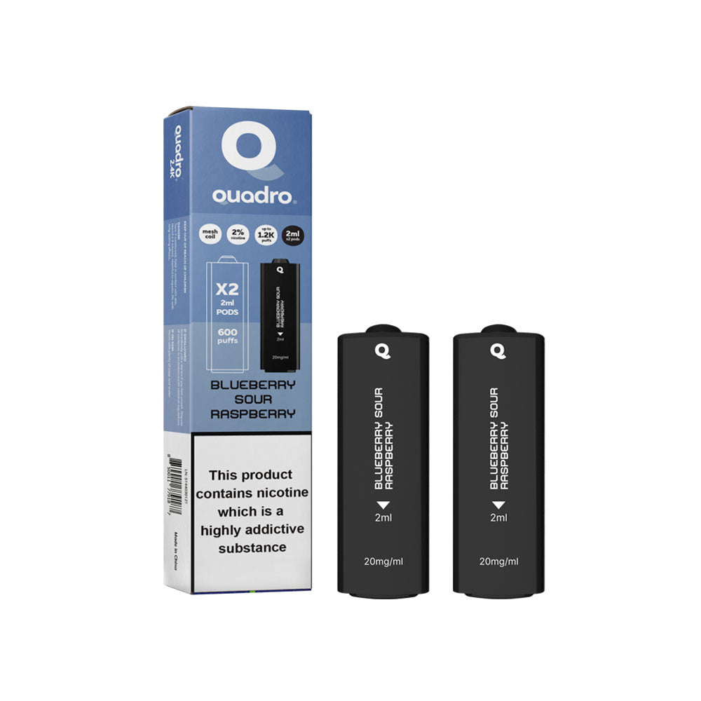 Quadro 2.4K Pods Blueberry Sour Raspberry 20mg - Single Unit