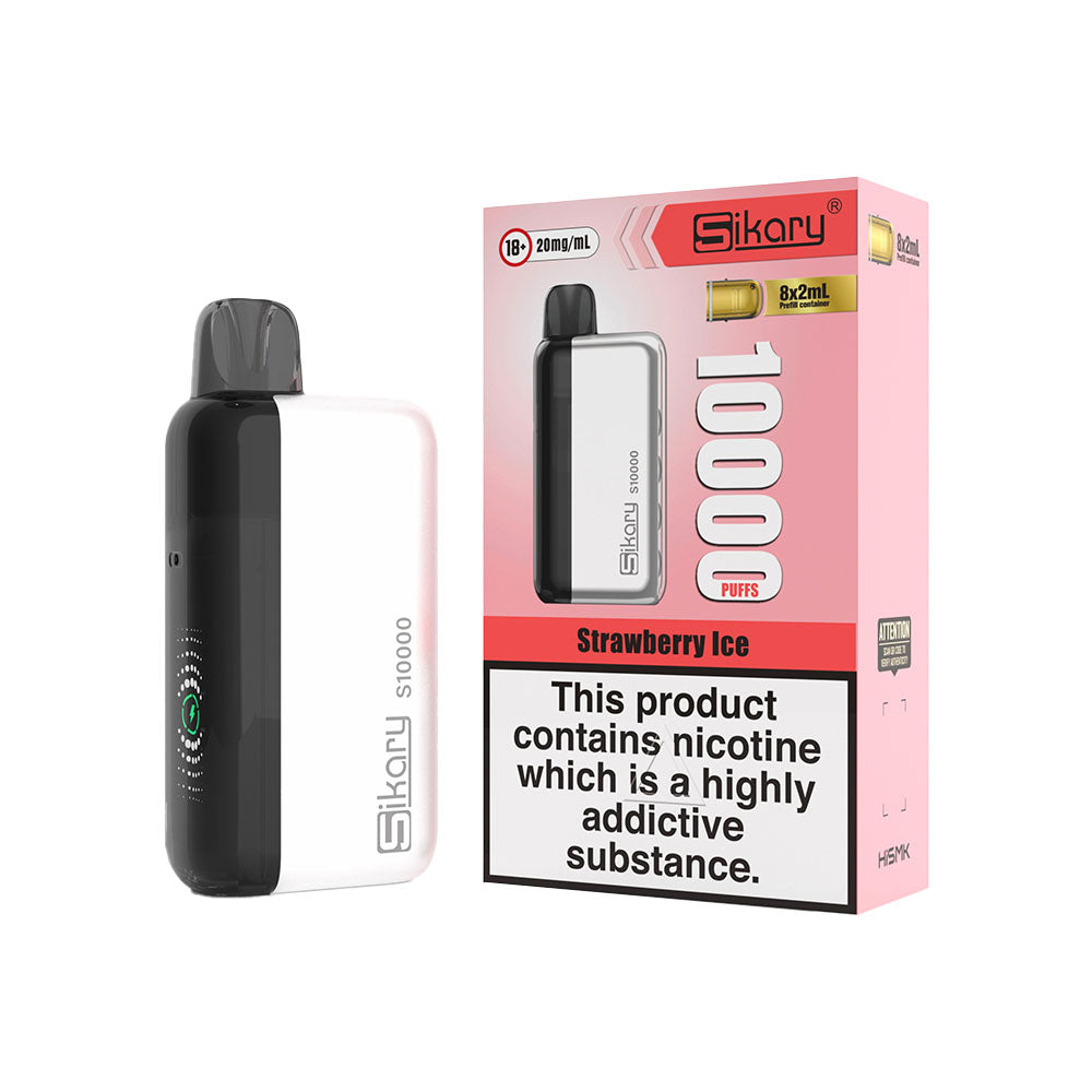 SIKARY S10000 Kit Strawberry Ice 20mg