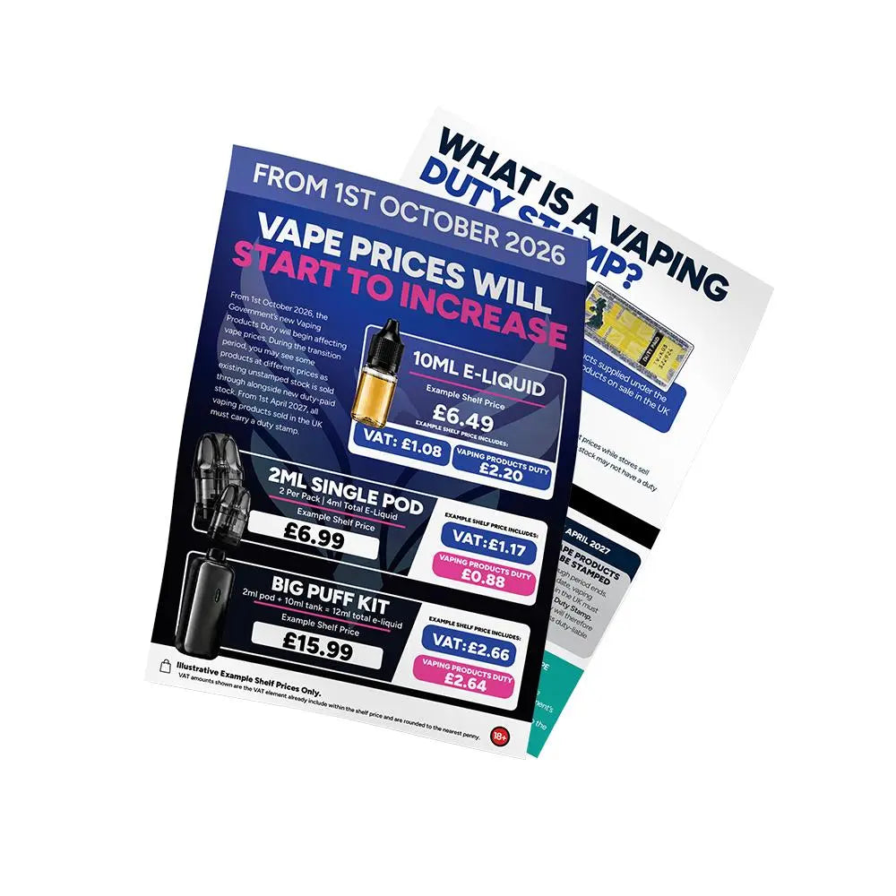 Vape Duty A5 Double Sided Flyer