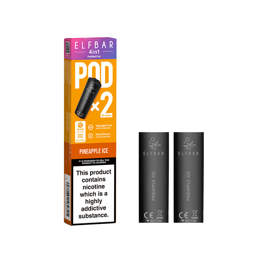 ELFbar 4in1 Prefilled Pod 2 Pack Pineapple Ice 20mg