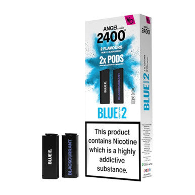 Angel 2400 Blue Edition'2' Pod 2 Pack - Blackcurrant & Blue Raspberry E 20mg