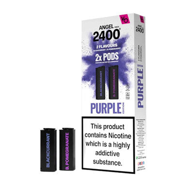 Angel 2400 Purple Edition Pod 2 Pack - Blackcurrant & Blueberry Pomegranate 20mg