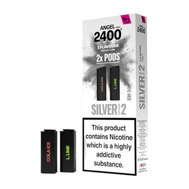 Angel 2400 Silver Edition'2' Pod 2 Pack - Cola Ice & Lemon Lime 20mg