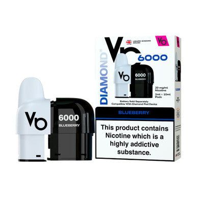 Vapes Bars Diamond 6k Pod Pack Blueberry - Single Unit